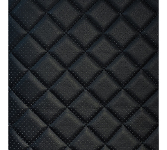 Ромб 3,5 черный на MINI black стеганная ткань