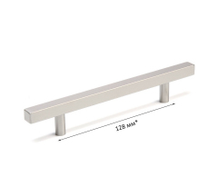 Ручка-рейлинг 128мм квадрат нерж.сталь